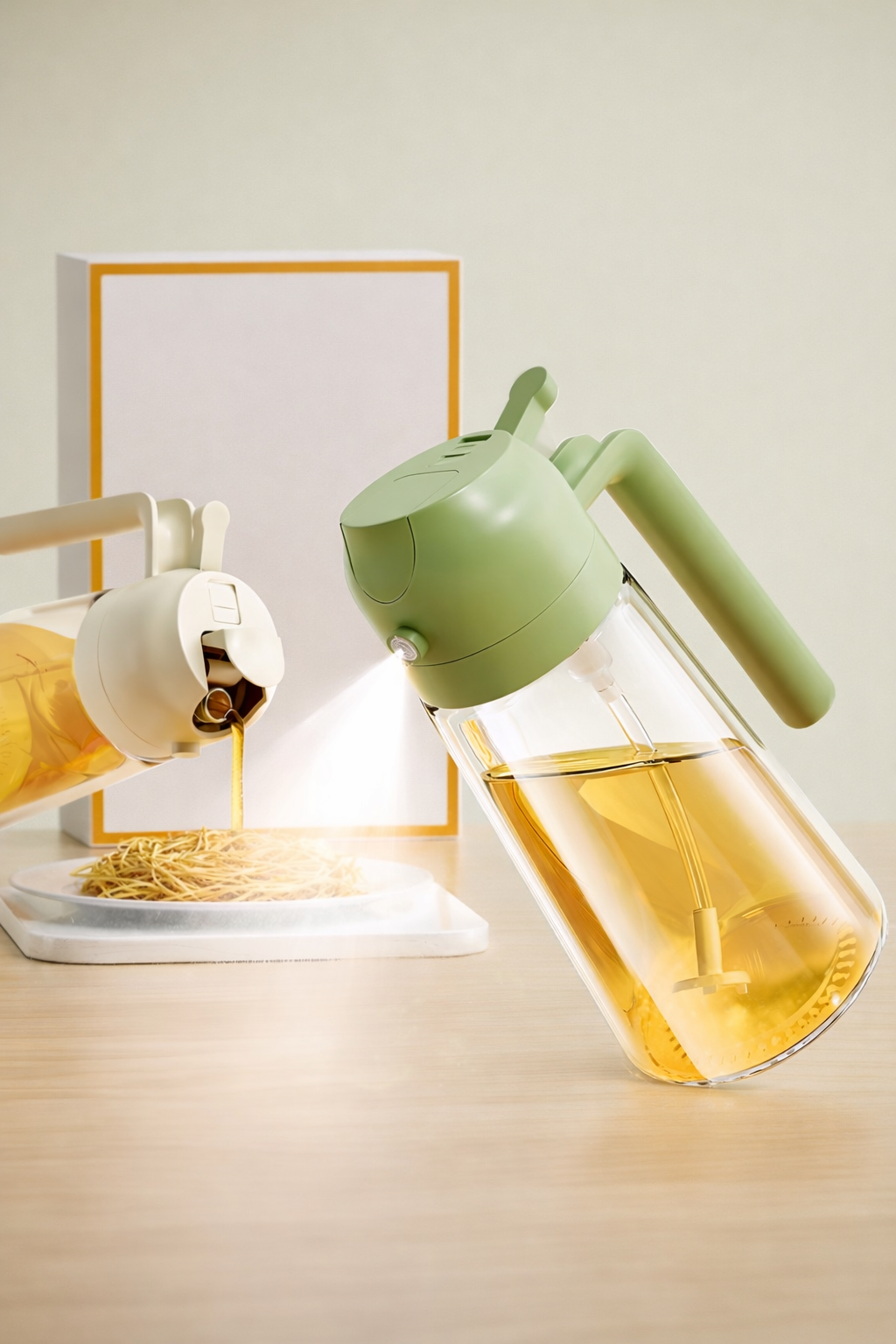 Sneak Deals Oil Dispenser - 2 in 1 Oil Dispenser and Oil Sprayer for Cooking, Kitchen, Salad, Barbecue